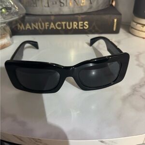 Versace Black Rectangular Sunglasses